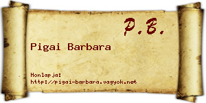 Pigai Barbara névjegykártya